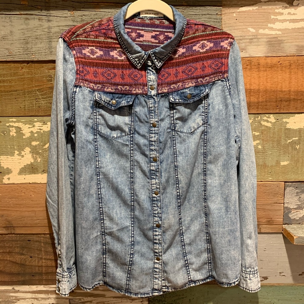 Denim jean shirt by Life in Progress